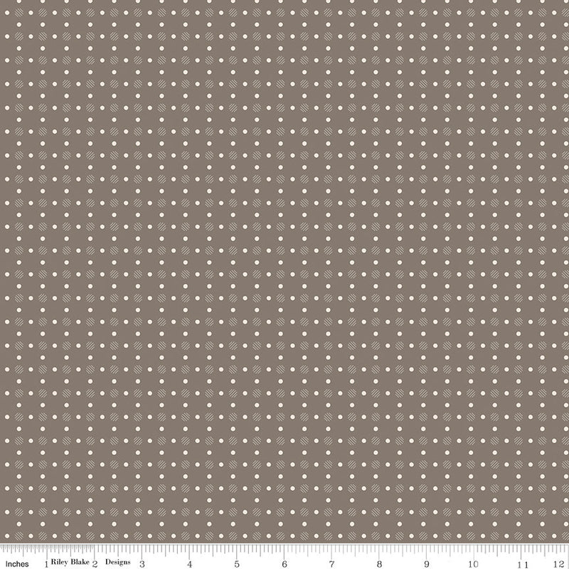 Sale! Bee Dots Pebble Lois Yardage by Lori Holt for Riley Blake Designs | C14174 PEBBLE