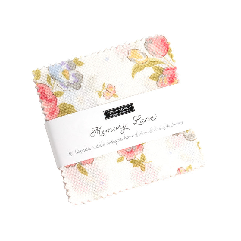 Memory Lane Mini Charm by Brenda Riddle Designs for Moda Fabrics | 42 Precut 2.5" Squares | 18780MC