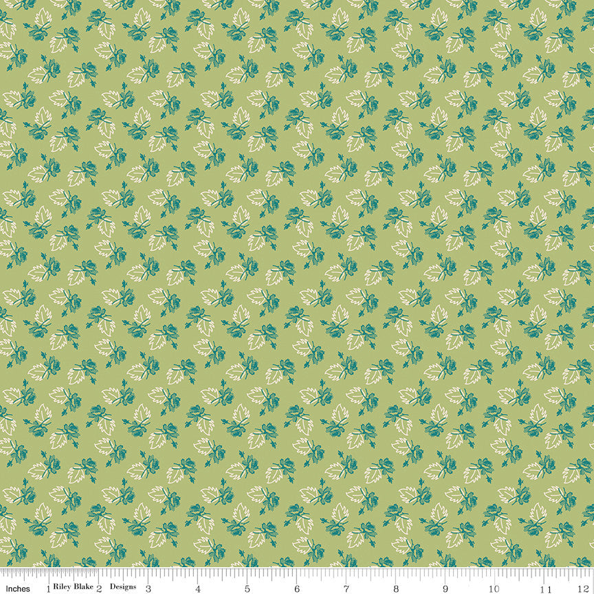 Piece & Plenty Rose Lettuce Yardage Yardage by Lori Holt for Riley Blake Designs | 5 Yard Backing | C15881-LETTUCE