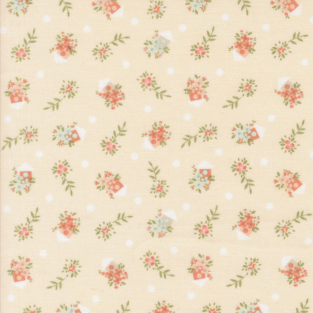 Abloom Birdhouses Pale Pink Yardage by Corey Yoder for Moda Fabrics | 29213 14