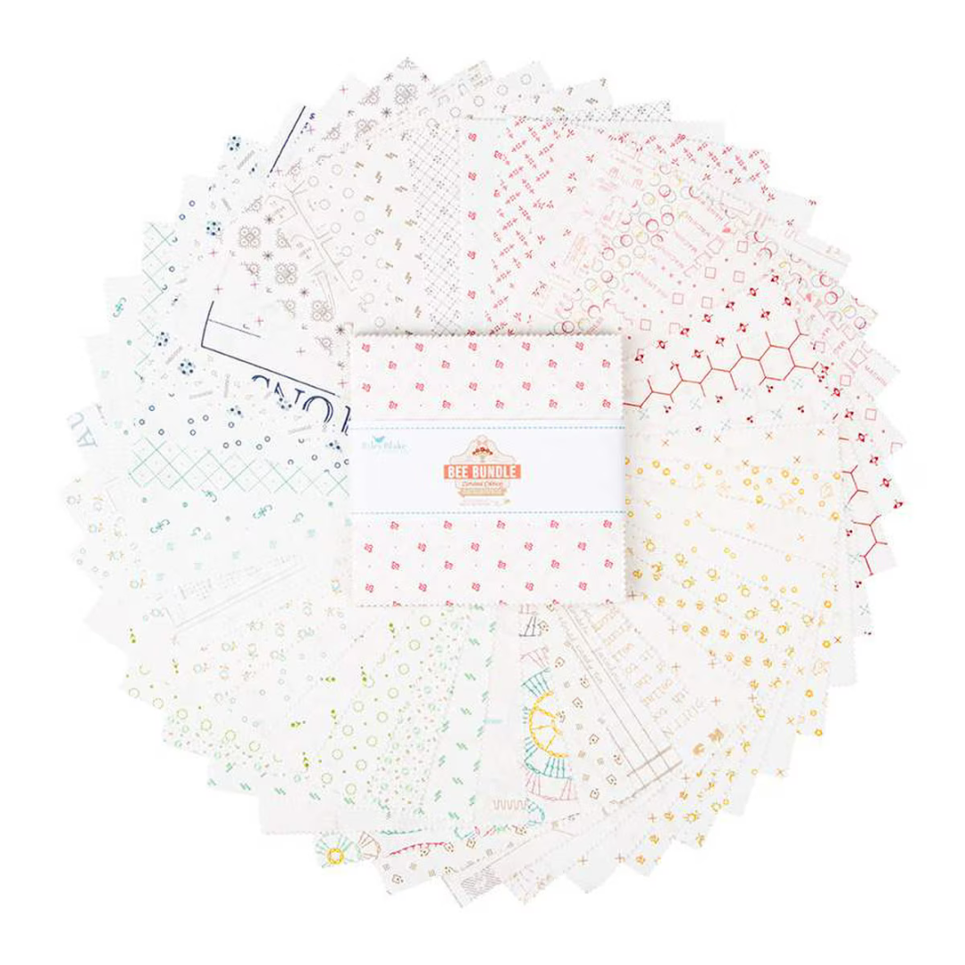 Bee Bundle Limited Edition Backgrounds 5" Stacker by Lori Holt of Bee in my Bonnet | 42 pieces | 5-15571-42