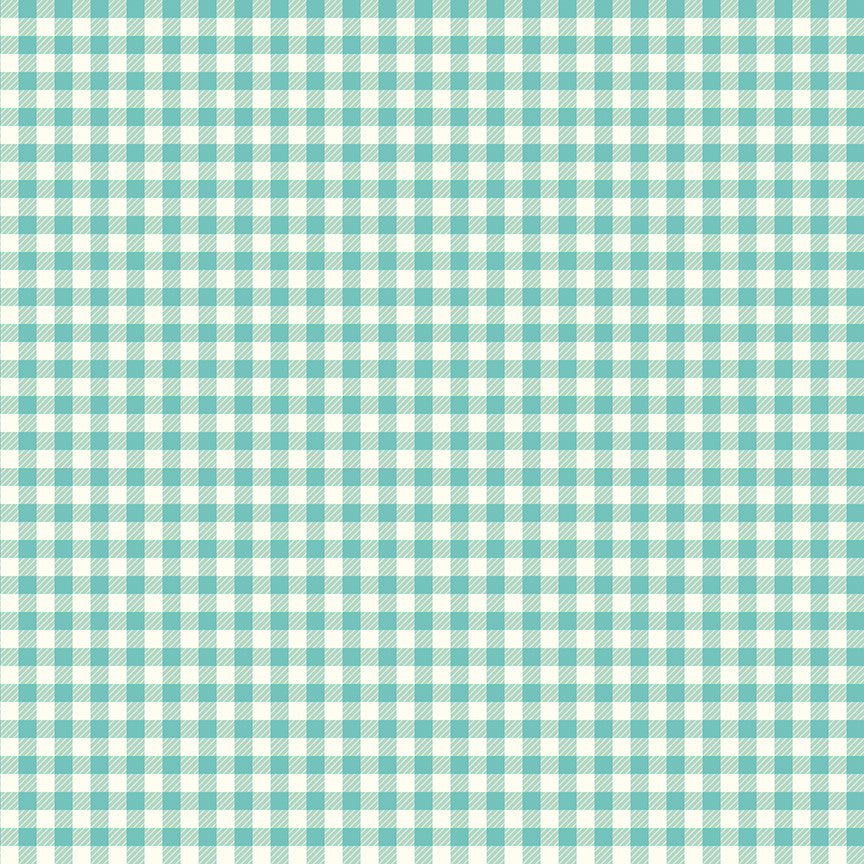 First Blooms Gingham Glacier Yardage by Heather Peterson for Riley Blake Designs | C16328-GLACIER