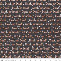 PRESALE Hey Pumpkin Trick or Treat Charcoal Yardage by My Mind's Eye for Riley Blake Designs | C16034-CHARCOAL