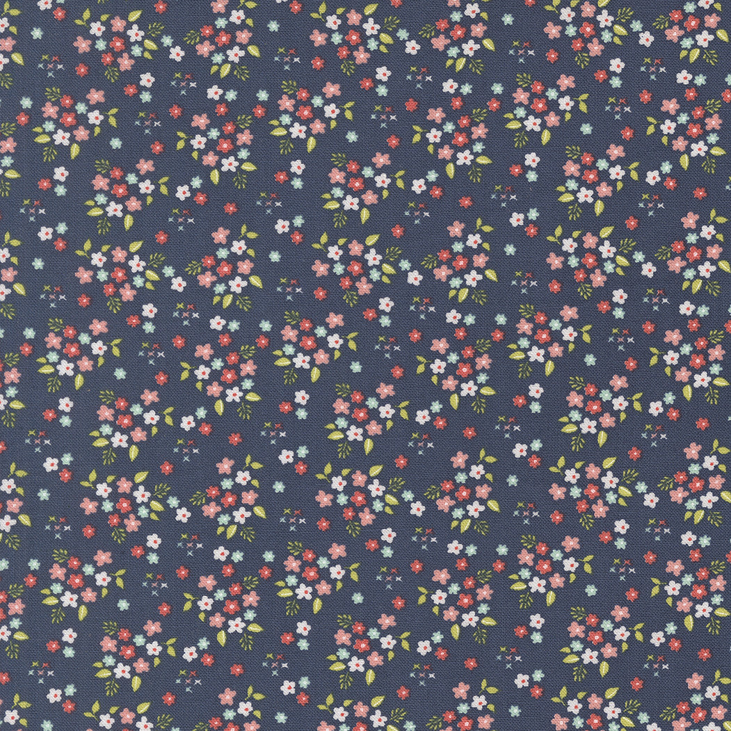Delightfully Yours Posie Navy by Sherri & Chelsi for Moda Fabrics | 37705 19