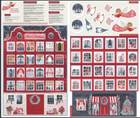 Adventale Advent Calendar Panel by Katarina Roccella for Art Gallery Fabrics | Panel Size 36" x 44" | ADV25919