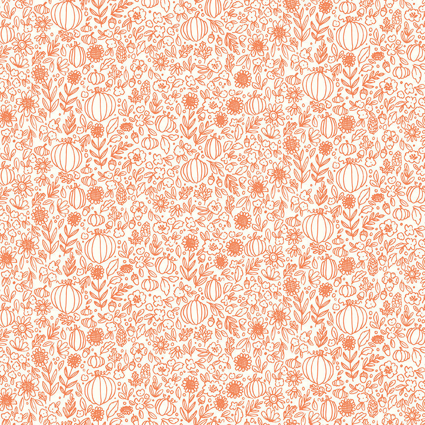 Happy Fall Days Floral Outline Cloud by Kelsey Carlson for Riley Blake Design | C16344-CLOUD