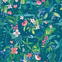 Forever Neverland Tropical Floral Night Yardage by Jill Howarth for Riley Blake Designs | C15903-NIGHT