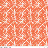 Hey Pumpkin Webs Orange Yardage by My Mind's Eye for Riley Blake Designs | C16033-ORANGE