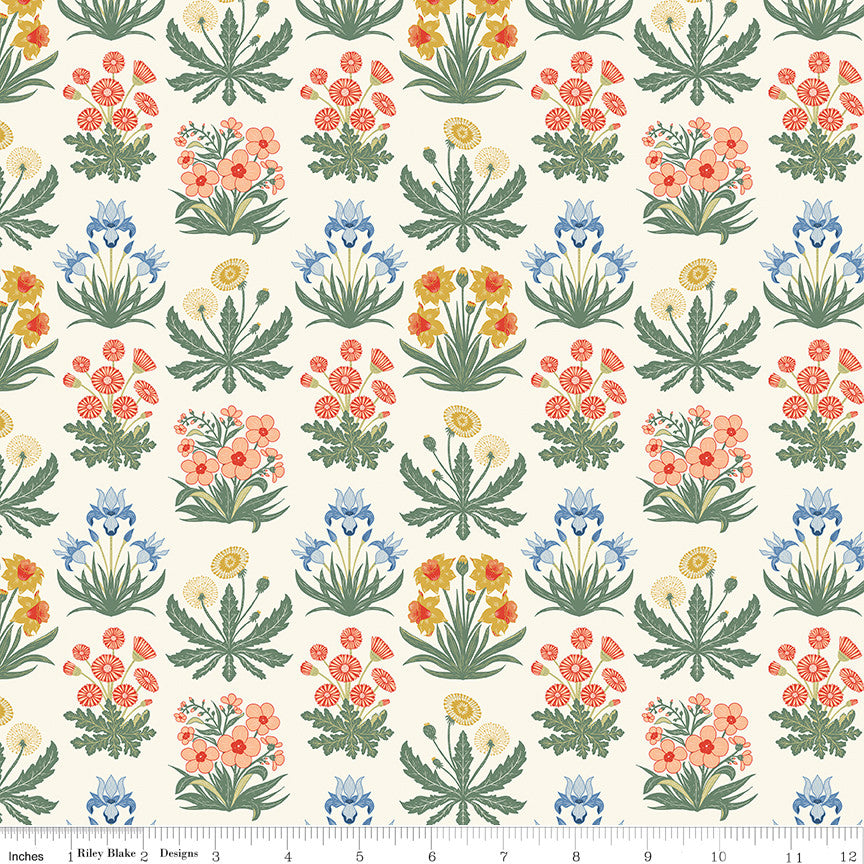 Wanderlust Morning Meadow Cream Yardage by Danelys Sidron for Riley Blake Designs | C15471-CREAM