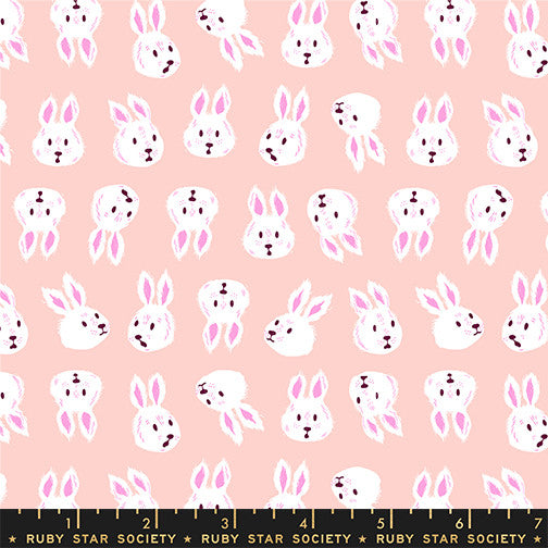 PRESALE Hello Alice Rushing Rabbit Vintage Pink Yardage by Sarah Watts for Ruby Star Society | RS2125 11