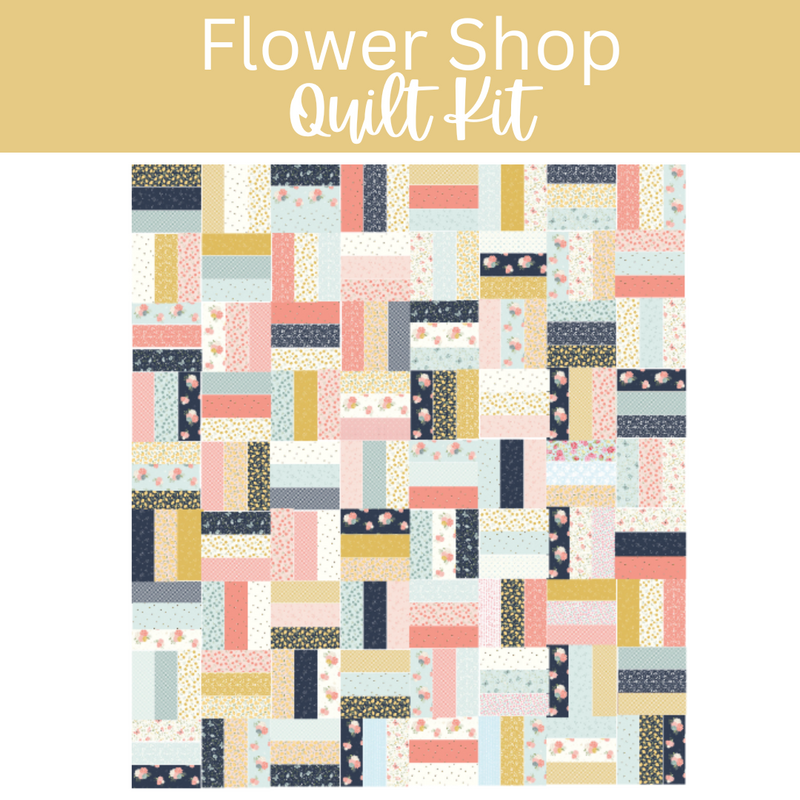 Flower Shop Quilt Kit featuring Daybreak Fabrics by Cotton and Joy | 48" x 54"
