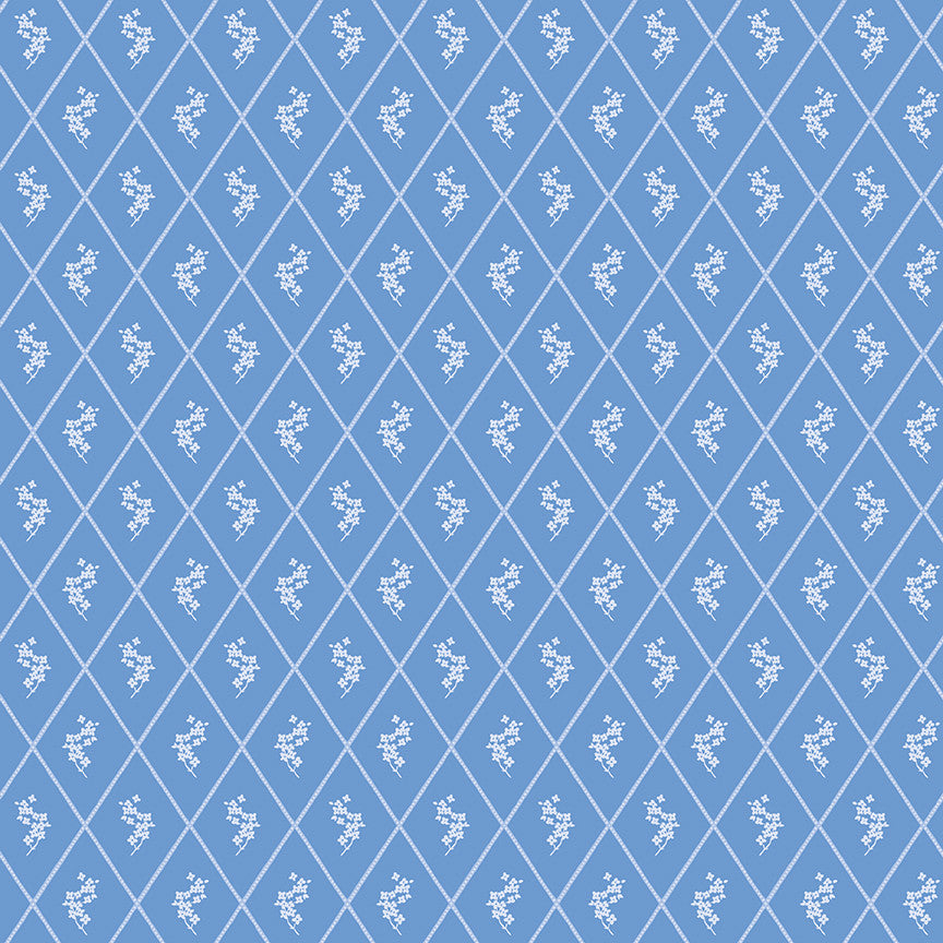 Penelope Diamonds Blue Yardage by My Mind's Eye for Riley Blake Designs | C16642-BLUE