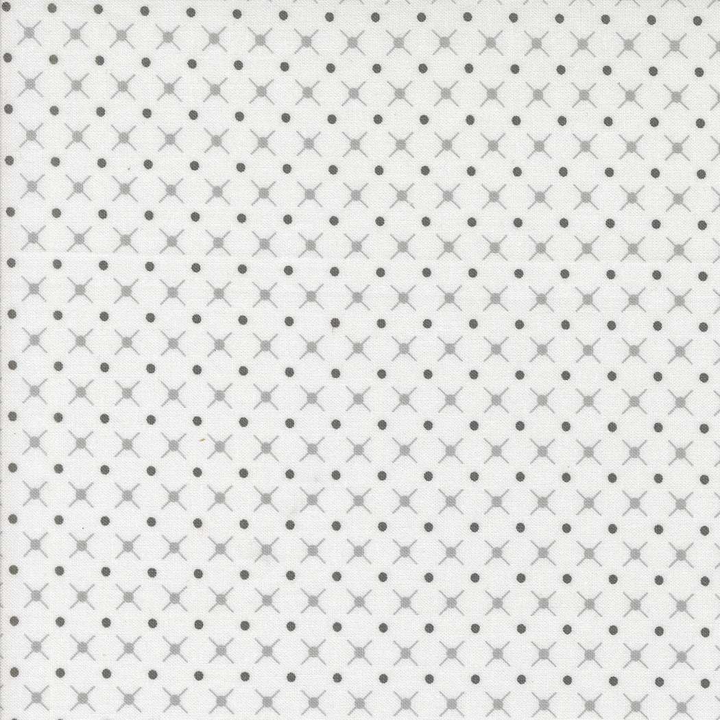 Color Crush X and O Off White Silver Yardage by V and Co. for Moda Fabrics | 10887 11