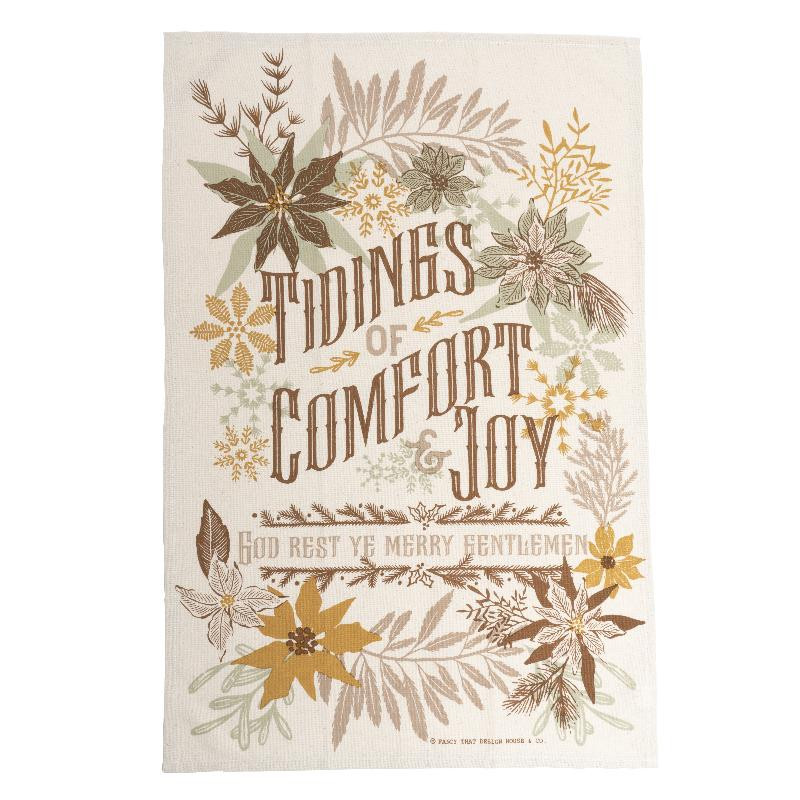 Old World Yuletide Tea Towels by Fancy That Design House | Christmas Tea Towels | Set of 3
