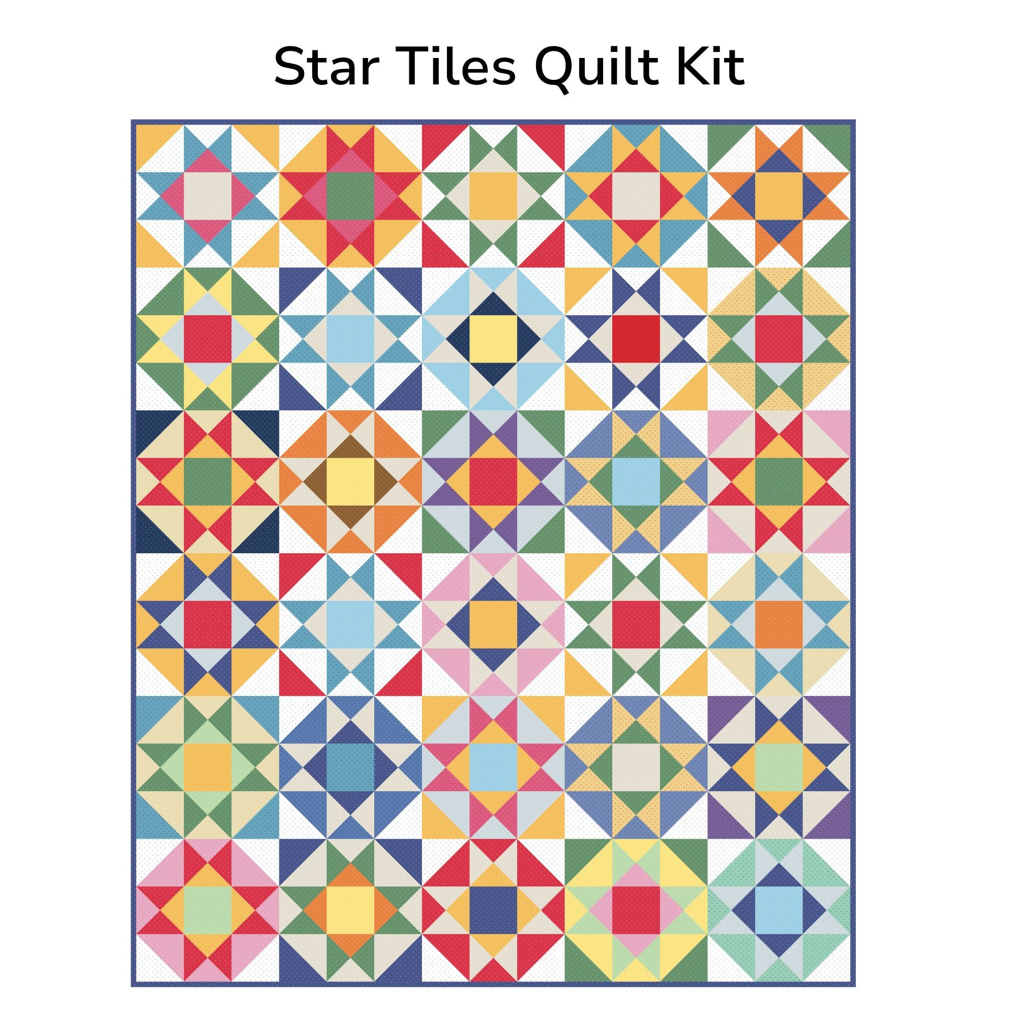Star Tiles Custom Quilt Kit With American Jane Pindots by American Jane for Riley Blake Designs | Size 45" x 54"