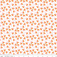 PRESALE Hey Pumpkin Corn Candy White Yardage by My Mind's Eye for Riley Blake Designs |  C16035-WHITE