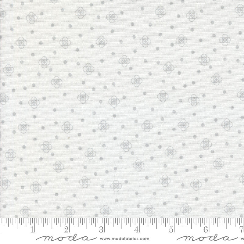 Mixed Bag of Bonbons Running Laps White Grey Yardage by Jen Kingwell for Moda Fabrics | 18254 11