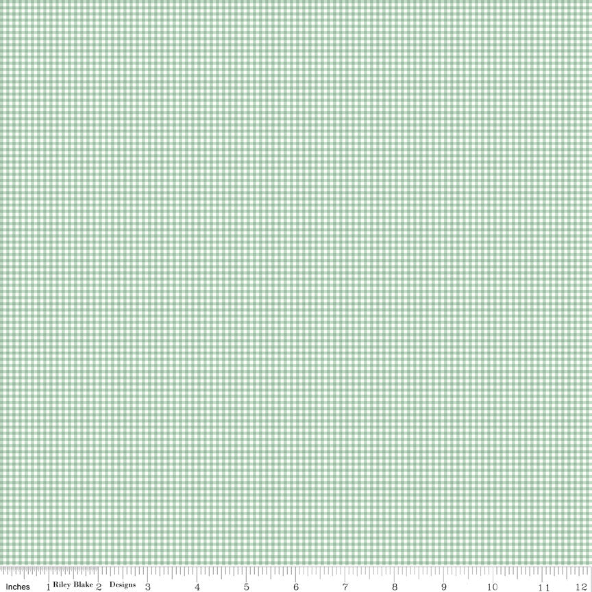 Mary Catherine Gingham Sage Yardage by Amy Smart for Riley Blake Designs | C16706-SAGE
