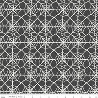 Hey Pumpkin Webs Charcoal Yardage by My Mind's Eye for Riley Blake Designs | C16033-CHARCOAL