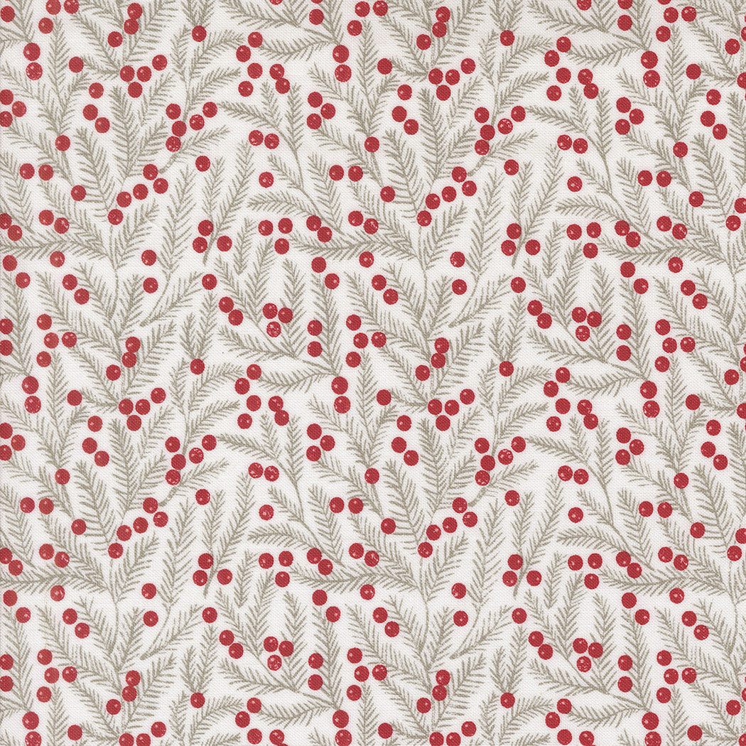 Berry And Pine Pine Needles Snow Yardage by Lella Boutique for Moda Fabrics | 5243 11