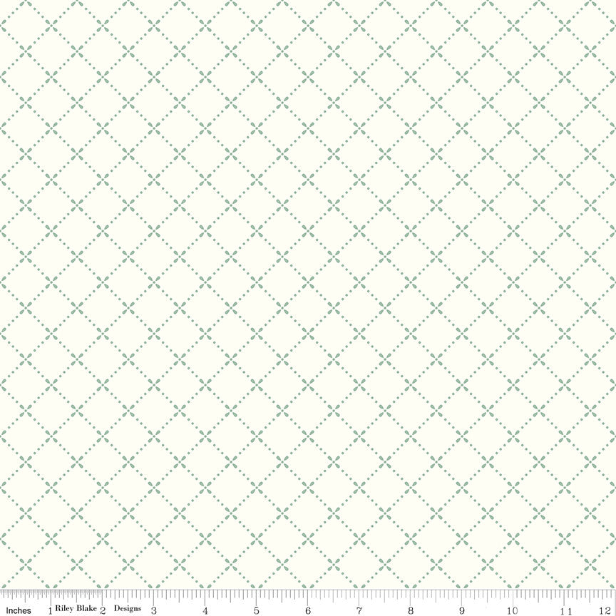 Mary Catherine Grid Cloud Yardage by Amy Smart for Riley Blake Designs | C16704-CLOUD