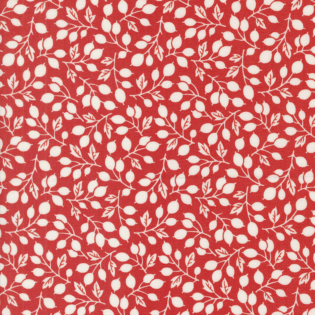Portofino Olive Branch Pomegranate Yardage by Fig Tree & Co for Moda Fabrics | 35393 16