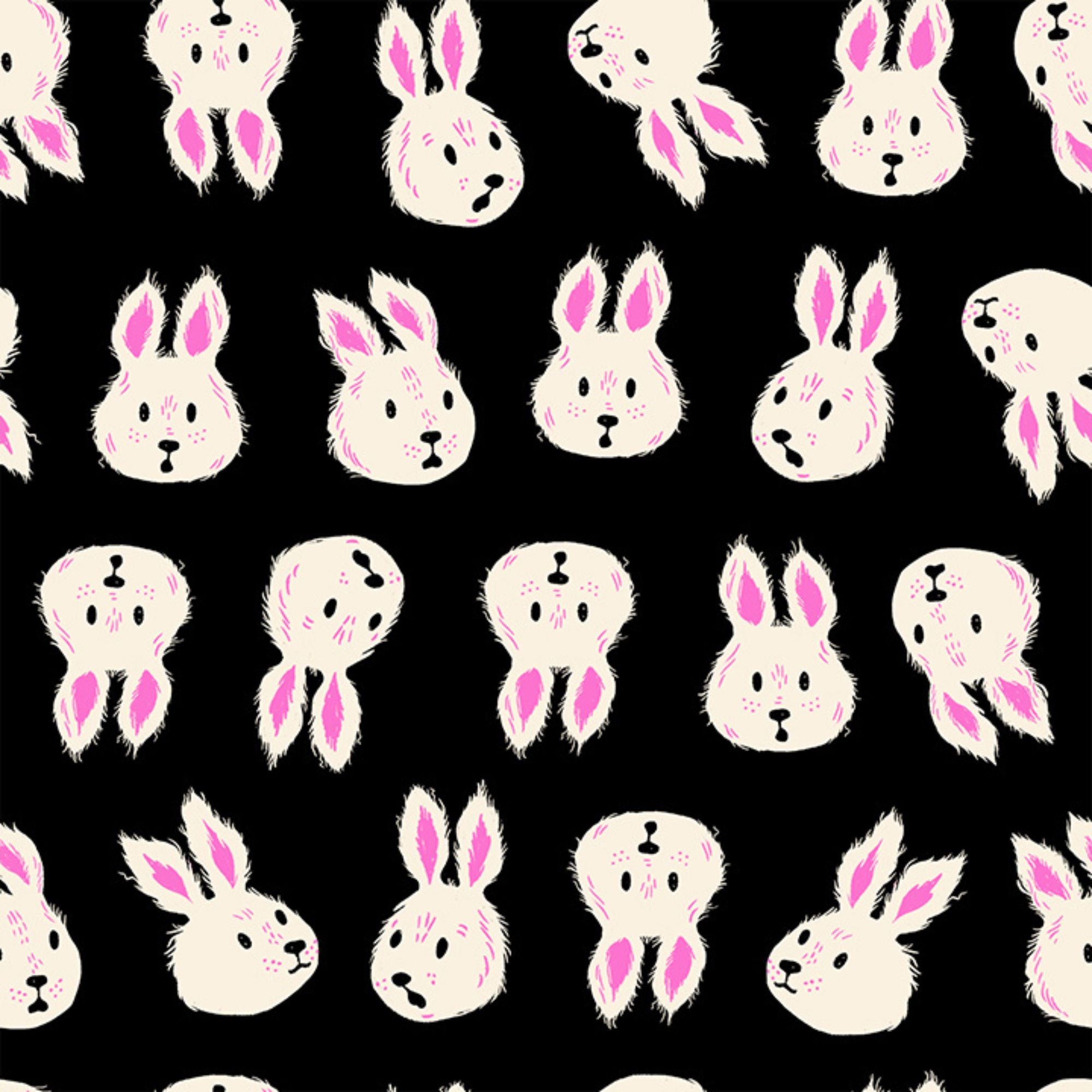 PRESALE Hello Alice Rushing Rabbit Black Yardage by Sarah Watts for Ruby Star Society | RS2125 14