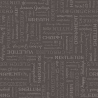 Home Town Holiday Words Dark MilkCan Yardage by Lori Holt for Riley Blake Designs | C14902 DKMILK