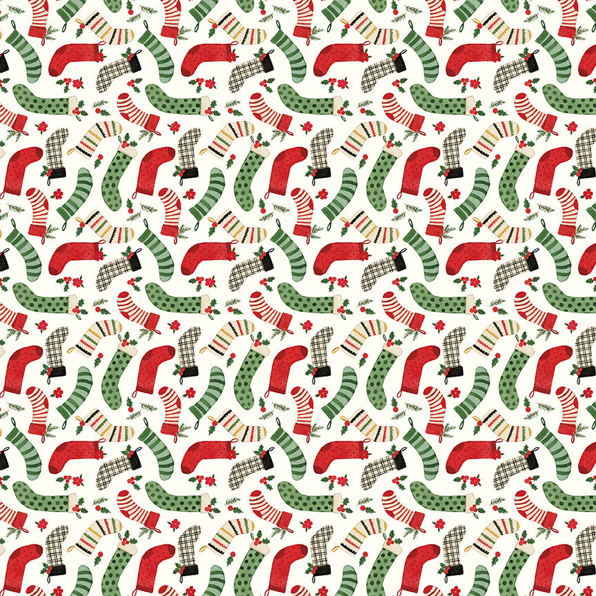 Charming Christmas Stockings Cloud Yardage by Kelsey Carlson for Riley Blake Designs | C16353-CLOUD