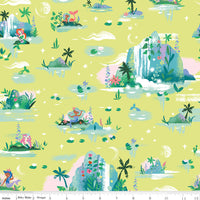 Forever Neverland Mermaid Lagoon Lemongrass Yardage by Jill Howarth for Riley Blake Designs | C15901-LEMONGRASS