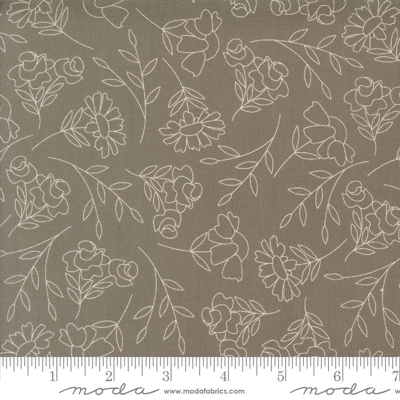 Abloom Spring Sketch Slate Yardage by Corey Yoder for Moda Fabrics | 29211 19