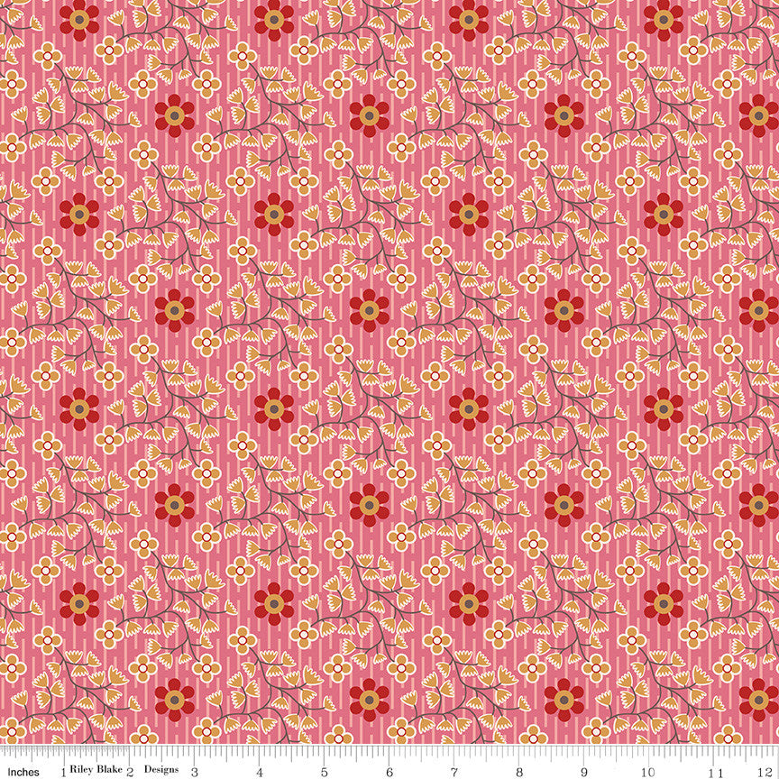 Gentler Times Swell Tea Rose Yardage by Lori Holt of Bee in My Bonnet For Riley Blake Designs | C16470-TEAROSE