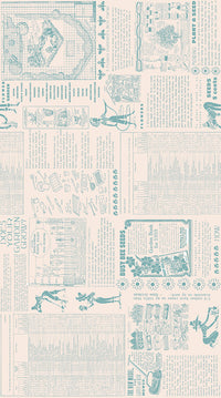 Wide Back Flower Patch Farmers Almanac Yardage by Lori Holt of Bee in My Bonnet | 108" Wide Backing | WB15576-RAINDROP