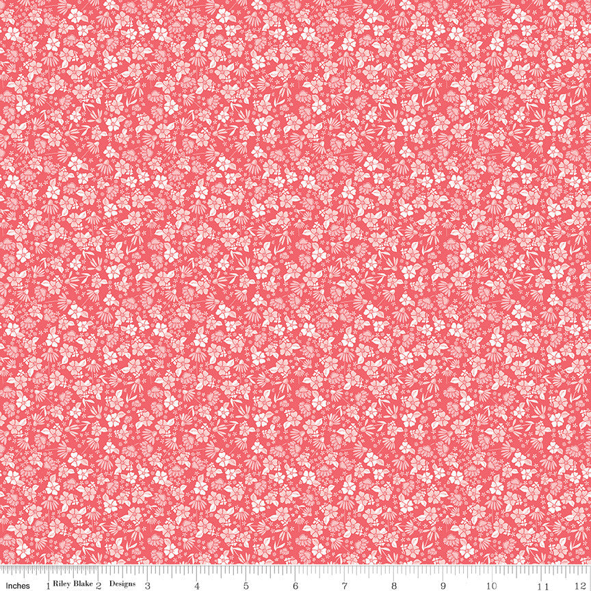 Summer Skies and Fireflies Garden Tea Rose Yardage by Gracey Larson for Riley Blake Designs | C16376-TEAROSE
