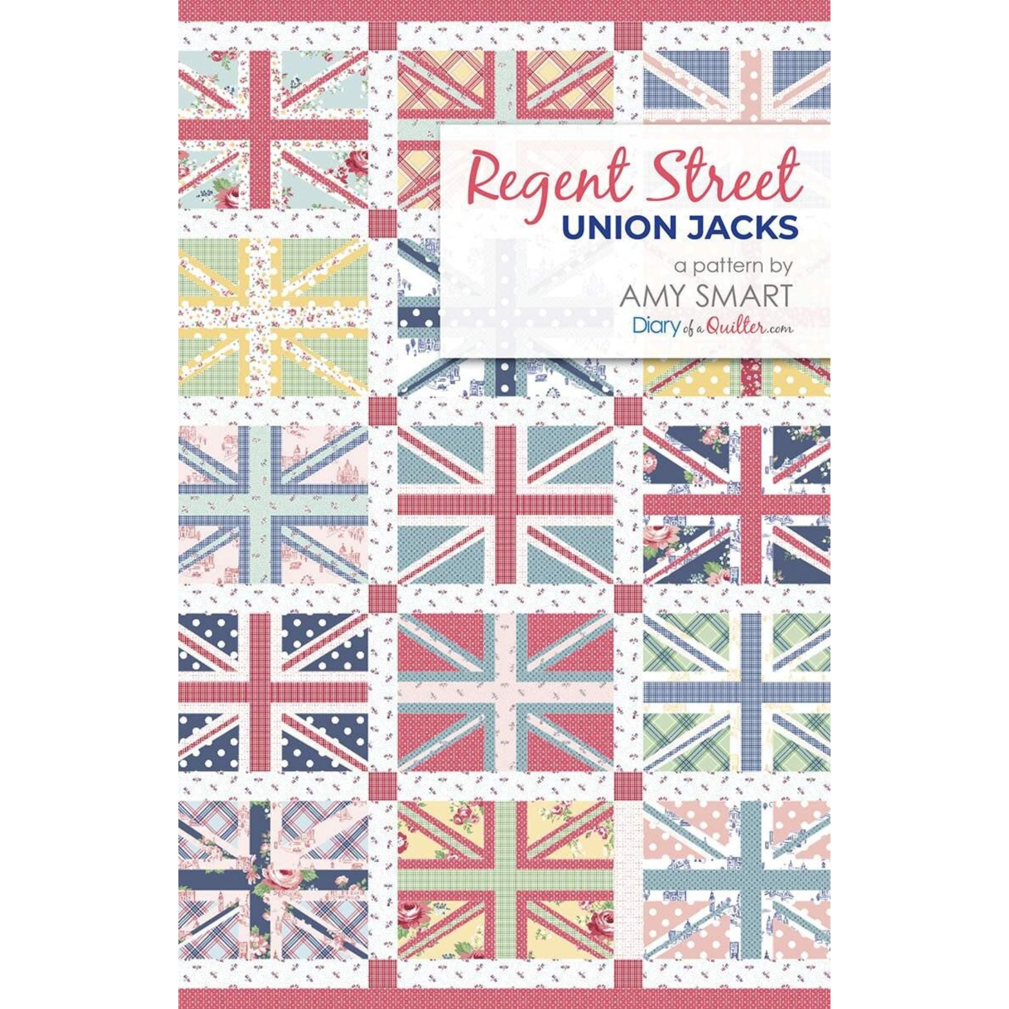 Regent Street Union Jacks Custom Quilt Kit With Mary Catherine by Amy Smart for Riley Blake Designs | Quilt Size 66" x 80"