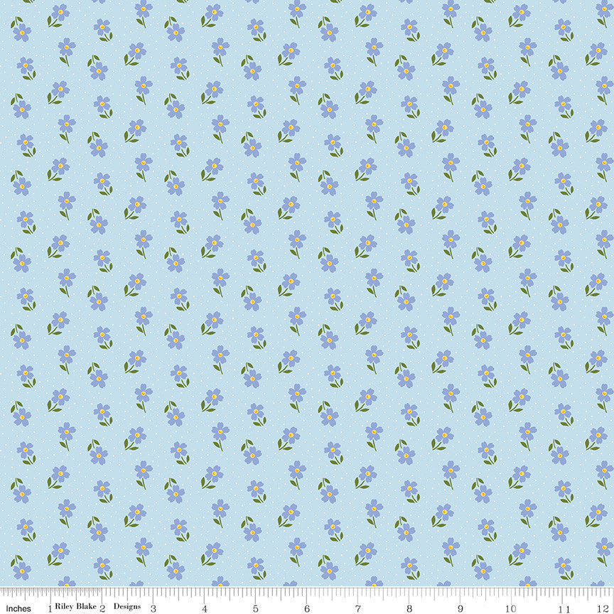 Little Darlin' Ditsy Blue Yardage by the RBD Designers for Riley Blake Designs | C16975-BLUE
