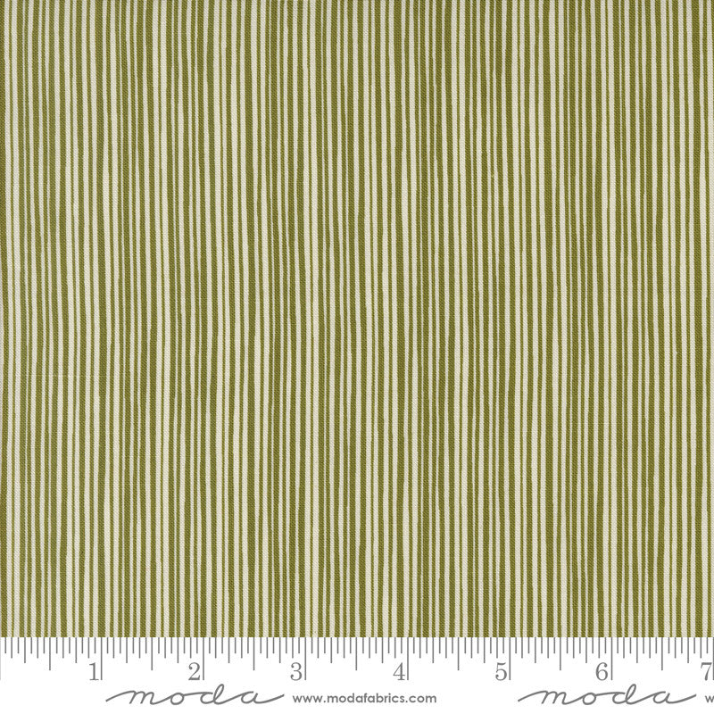 Emmitt and Ivy Tiny Stripe Pine Yardage by Sweetwater for Moda Fabrics | 55696 13