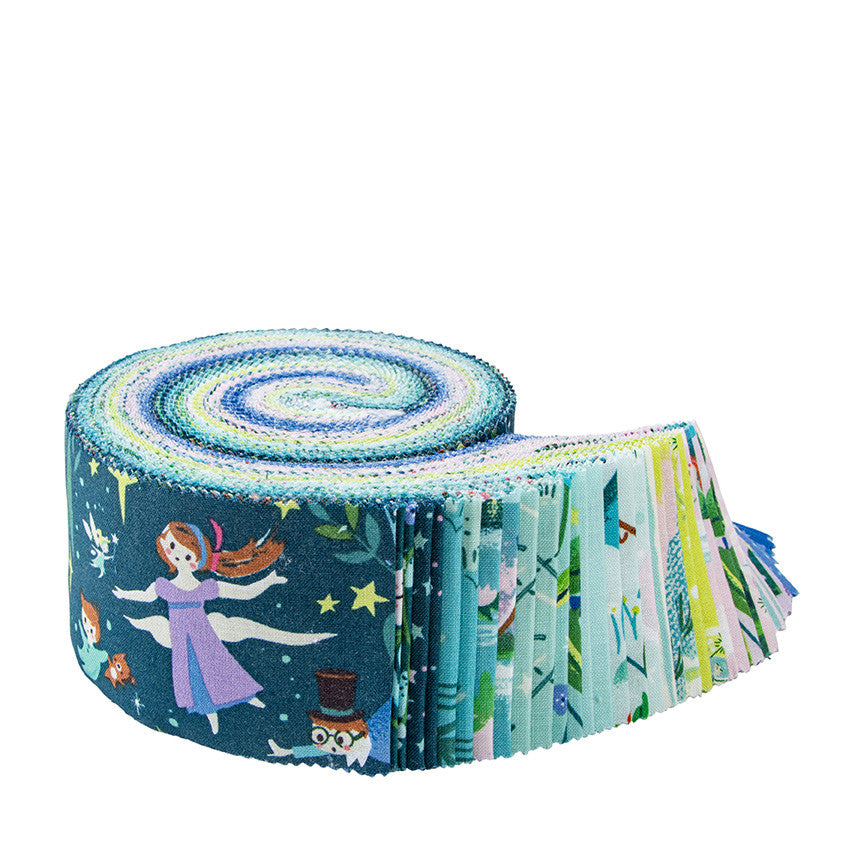 Forever Neverland 2 1/2" Rolie Polie by Jill Howarth for Riley Blake Designs | 40 Precut 2.5" Strips | RP-15900-40