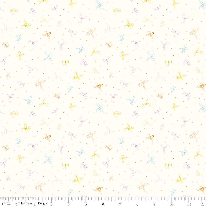 Hush Hush 5 Dashing Dragonflies Yardage by Sue Daley for Riley Blake Designs | C16958-DRAGONFLIES