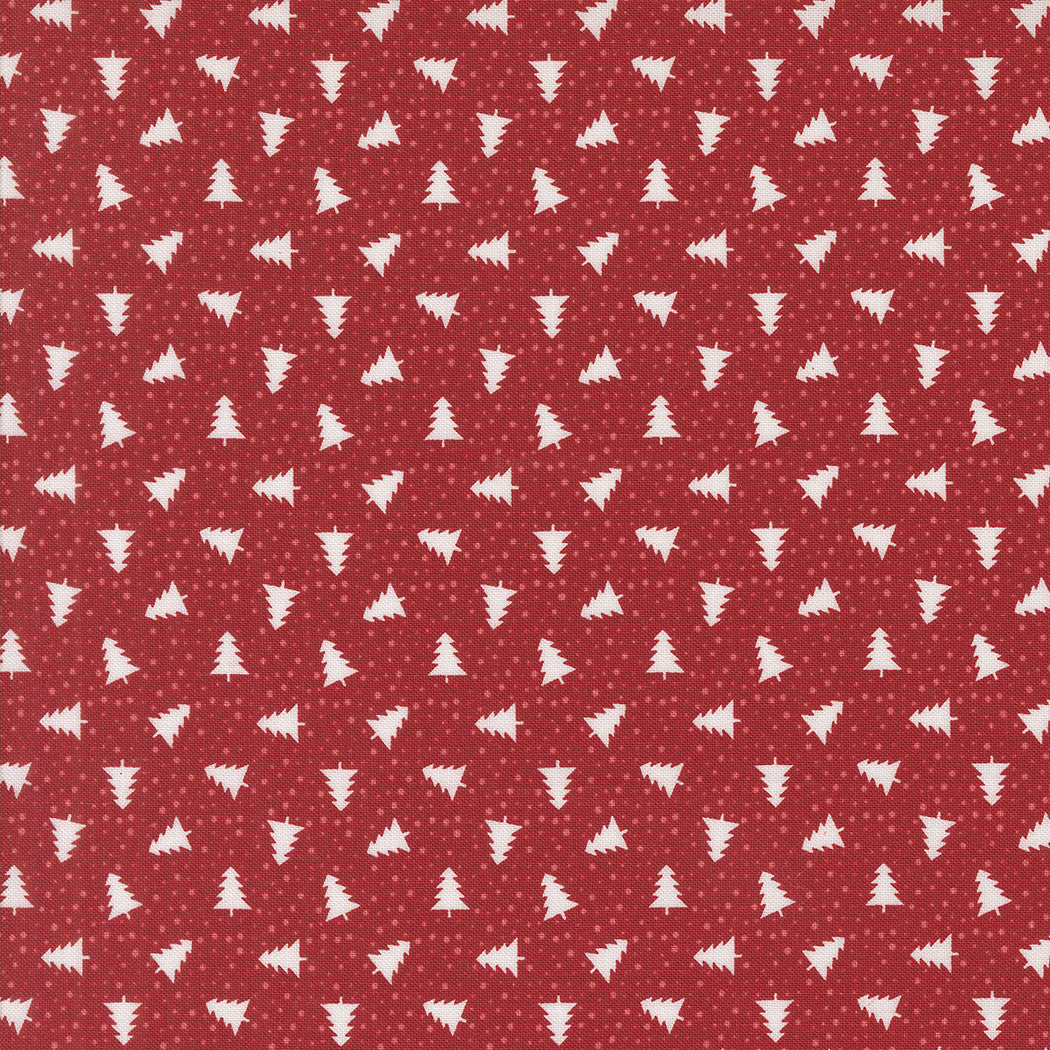 Berry And Pine Little Trees Cranberry Yardage by Lella Boutique for Moda Fabrics | 5245 14