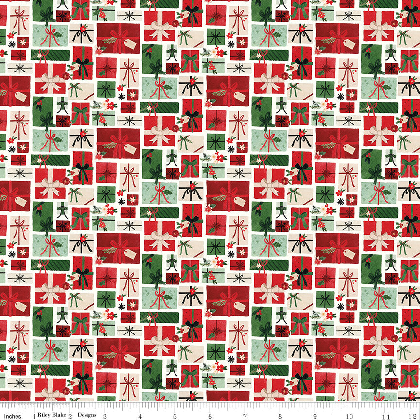 Charming Christmas Pretty Presents Cloud Yardage by Kelsey Carlson for Riley Blake Designs | C16352-CLOUD