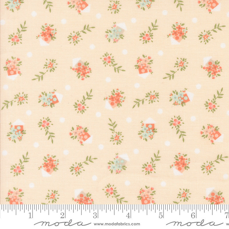 Abloom Birdhouses Pale Pink Yardage by Corey Yoder for Moda Fabrics | 29213 14