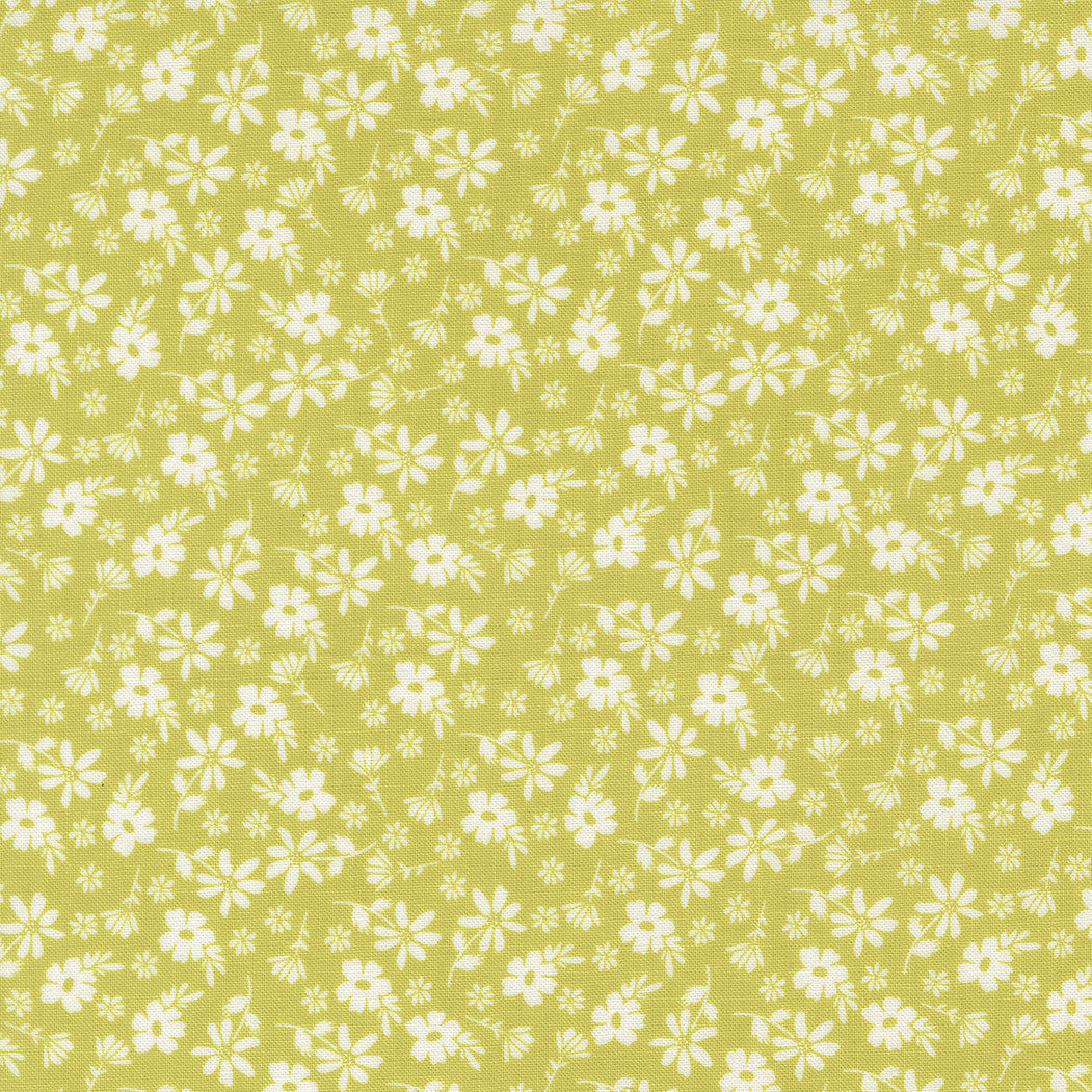 Delightfully Yours Blossoms Chartreuse by Sherri & Chelsi for Moda Fabrics | 37701 14