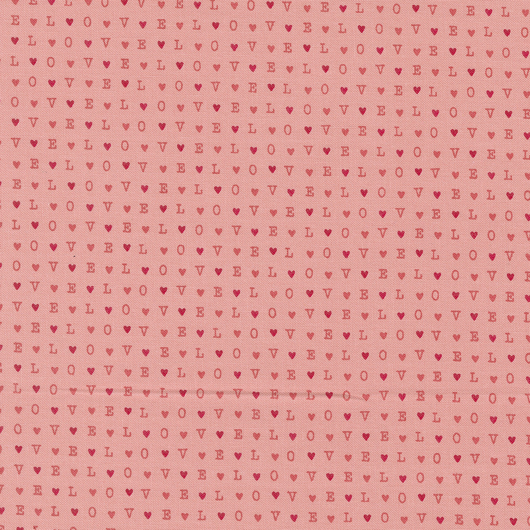 Love Blooms LOVE Text and Words Blush Yardage by Lella Boutique for Moda Fabrics | 5225 14