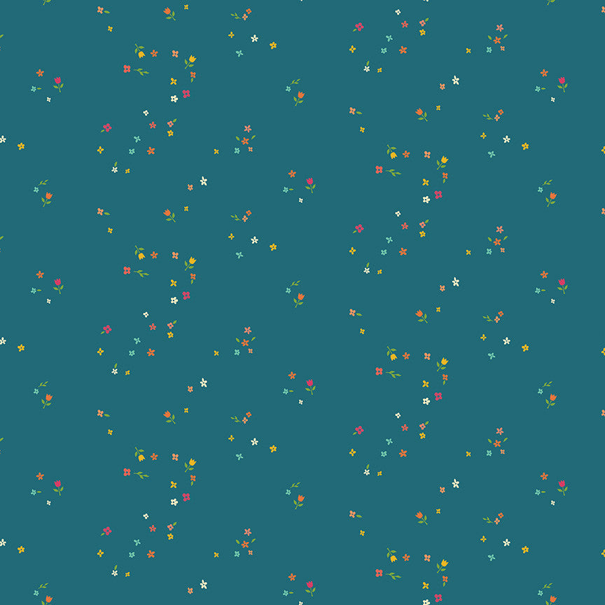 First Blooms Mini Blooms Denim Yardage by Heather Peterson for Riley Blake Designs | C16326-DENIM