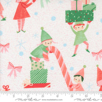 Tiny Christmas Elves Snow Yardage by Lizzy House for Moda Fabrics | 37131 11