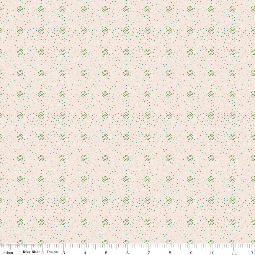 Piece & Plenty Orchard Basil Yardage by Lori Holt of Bee in my Bonnet for Riley Blake Designs | C15890-BASIL