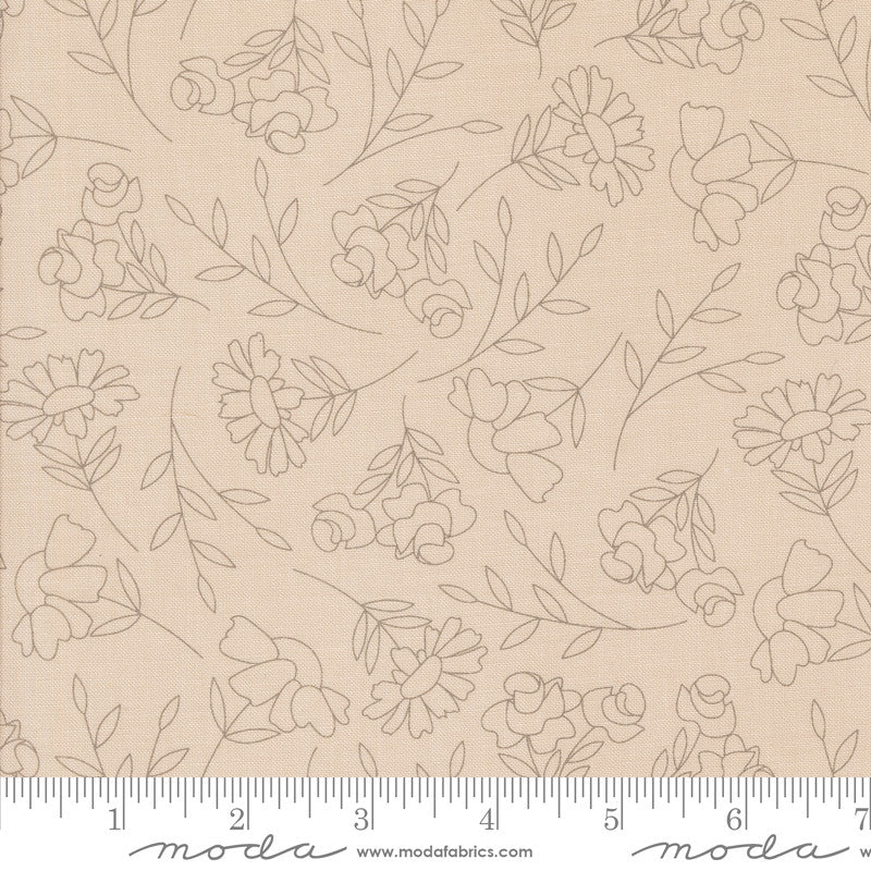 Abloom Spring Sketch Stone Yardage by Corey Yoder for Moda Fabrics | 29211 20