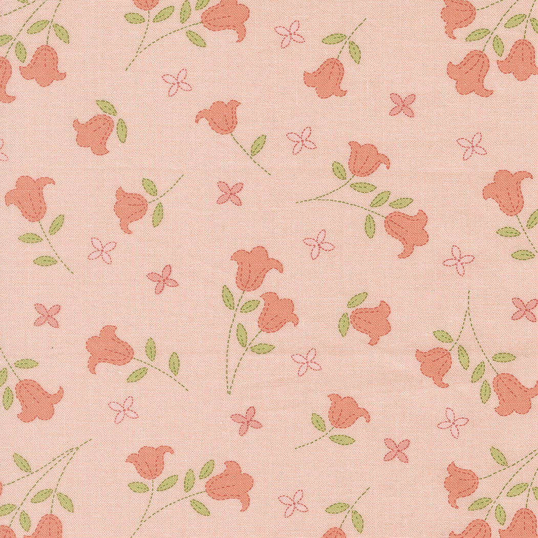 Sunbonnet Embroidered Blooms Pink Yardage by Heather Briggs of My Sew Quilty Life for Moda Fabrics | 31761 15