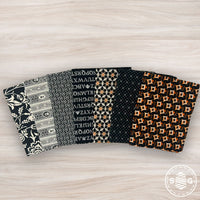 Agatha Road Fat Quarter Bundle Black by Fig Tree & Co for Moda Fabrics | 6 Precut Fat Quarters